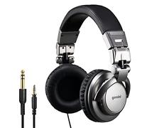 Gemini Sound DJX-500 - Casque DJ Professionnel, fermé, Filaire, Oreillettes pivotables à 90°/180°, Transducteurs 57mm, Oreillettes rembourrées - Idéal pour écoute en Studio