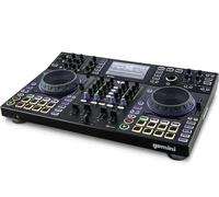 Gemini Sound SDJ-4000 Standalone / MIDI Contrôleur DJ Equipment Console de Console avec 2 Ponts, mélangeur Audio à 4 Canaux, Roues de Joges Capacitives Tactiles et Écran HD de 7 pouces