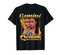 Gemini Zodiac Black Women Astrologie Anniversaire Queen T-Shirt