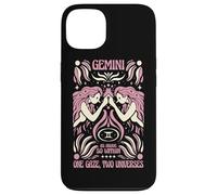 Gemini Zodiac One Gaze Two Univers Astrology Art Coque pour iPhone 13
