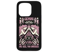 Gemini Zodiac One Gaze Two Univers Astrology Art Coque pour iPhone 15 Pro