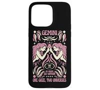 Gemini Zodiac One Gaze Two Univers Astrology Art Coque pour iPhone 15 Pro Max