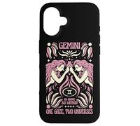 Gemini Zodiac One Gaze Two Univers Astrology Art Coque pour iPhone 16