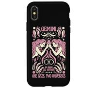 Gemini Zodiac One Gaze Two Univers Astrology Art Coque pour iPhone X/XS