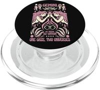 Gemini Zodiac One Gaze Two Univers Astrology Art PopSockets PopGrip pour MagSafe