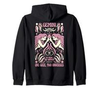 Gemini Zodiac One Gaze Two Univers Astrology Art Sweat à Capuche