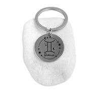 Gemini Zodiac Porte-clés avec gravure - Cadeau d'anniversaire et astrologie parfait