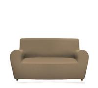 GEMITEX Housse de canapé Magique fabriquée en Italie, 4 Places, Couleur Taupe, fabriquée en Tissu de Couleur Unie et élastique, 96% Polyester et 4% élasthanne, Parfaite pour Tous Les canapés