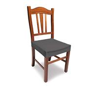 GEMITEX Lot de 2 Housses de Chaise Magiques, Couleur Grise, fabriquées en Italie, fabriquées en Tissu piqué élastique. s'adapte Parfaitement à n'importe Quel siège.