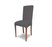 GEMITEX Lot de 2 Housses de Chaise Magiques, Couleur Grise, fabriquées en Italie, fabriquées en Tissu piqué élastique. s'adapte Parfaitement à n'importe Quel siège.