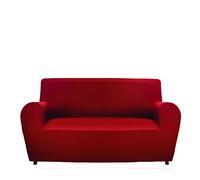 GEMITEX Magico Housse de canapé 3 Places en Tissu uni et élastique en Polyester COPRIDIVANO 3 POSTI Con SCHIENALE FINO A 240 CM Bordeaux