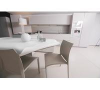 GEMITEX Molleton de protection fabriqué en Italie antidérapant, anti-choc, double face blanche/blanc, 140 x 300, meule et protège votre table des chocs, rayures et liquides, rejet avec bord surjeteuse