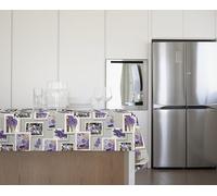 GEMITEX Nappe Tradition en Peluche cirée imperméable et Anti-Taches, décoration 4140 Provence Lavande, idéale pour Les Tables carrées et Rondes de 4 Personnes, 140 x 140 cm, fabriquée en Italie,