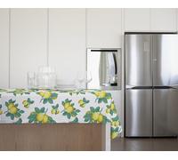 Gemitex Nappe Tradition, molletonnée cirée, imperméable et anti-taches, décoration 4138 citrons de Sorrente, idéale pour les tables carrées et rondes de 4 personnes, 140 x 140 cm, fabriquée en Italie,
