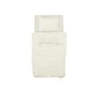 GEMITEX Parure de lit 1 Place, 100% Coton, Beige, Couleur Unie, Anti-Boulochage et hypoallergénique, Design fabriqué en Italie, avec Drap de Dessus 150 x 280 cm, Dessous avec Coins 90 x 190 cm, 1