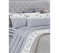 GEMITEX Parure de lit en Coton, 100% Coton, Respirant, sans substances nocives, qualité certifiée Standard 100 par Oeko-TEX Confiance au Textile, pour lit Double, G26/gris, conçue en Italie