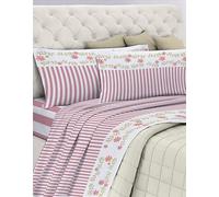 GEMITEX Parure de lit en Coton, 100% Coton, Respirant, sans substances nocives, qualité certifiée Standard 100 par Oeko-TEX Confiance au Textile, pour lit Double, G26/ROSA, conçue en Italie
