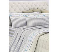 GEMITEX Parure de lit en Coton, 100% Coton, Respirant, sans substances nocives, qualité certifiée Standard 100 par Oeko-TEX Confiance au Textile, pour lit Double, G26/tourtora, conçue en Italie