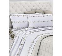GEMITEX Parure de lit en Coton, 100% Coton, Respirant sans substances nocives, qualité certifiée Standard 100 par Oeko-TEX Confiance au Textile, 1 Place et demie, G20/tourterelle, conçue en Italie