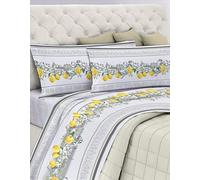 GEMITEX Parure de lit en Coton, 100% Coton, Respirante sans substances nocives, qualité certifiée Standard 100 par Oeko-TEX Confiance au Textile, 1 Place et demie, G23/gris, conçue en Italie