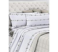 GEMITEX Parure de lit en Coton, 100% Coton, Respirante sans substances nocives, qualité certifiée Standard 100 par Oeko-TEX Confiance au Textile, 1 Place et demie, G20/gris, conçue en Italie
