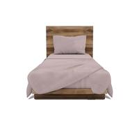 GEMITEX Parure de lit fabriquée en Italie en 100% Coton, Couleur Unie, Couleur Rose, avec Traitement Anti-Boulochage et hypoallergénique