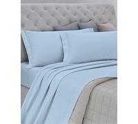 GEMITEX Parure de lit fabriquée en Italie FLANELLA en 100% Coton, pour lit Double, Gamme Enjoy, Design G17 Variante 01 Bleu, avec Traitement Anti-Pilling, Hiver, Chaud et économie sur Le Chauffage