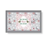 GEMITEX Tapis Merry Christmas 45 x 75 Dis. 18 antidérapant fabriqué en Italie Impression numérique MASSINA définition des Couleurs, Polyester