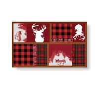 GEMITEX Tapis Merry Christmas 45 x 75 DIS. 25 antidérapant fabriqué en Italie Impression numérique maximale définition des Couleurs