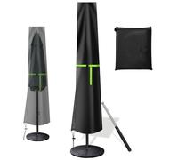 GEMITTO Couverture de Parasol, Housse Protection pour Parasol, Housse de Parasol Jardin, Nouvelle 420D Protege Parasol avec Perche Télescopique et Bande Magique, Imperméable, Anti-UV-240 x 57 x 57 cm