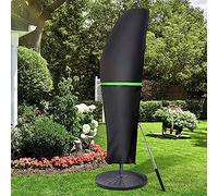 GEMITTO Housse de parasol de terrasse, imperméable avec fermeture éclair et tige, pour parasol déporté de 2,7 à 3,4 m, anti-UV, de pluie, vent et poussière (housse de parasol cantilever 210D)
