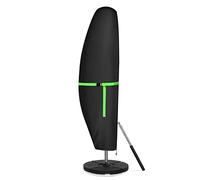 GEMITTO Housse de Protection pour Parasol, Nouvelle 420D Protege Parasol avec Perche Télescopique et Boucle, Coupe-Vent, Anti-UV, pour Protéger les Parasols Extérieurs- 210 x 45/72/32 cm