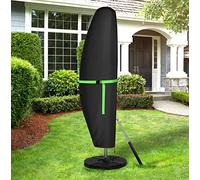 GEMITTO Housse de Protection pour Parasol, Nouvelle 420D Protege Parasol avec Perche Télescopique et Bande Magique, Coupe-Vent, Anti-UV, pour Protéger Les Parasols Extérieurs- 265 x 40/70/50 cm