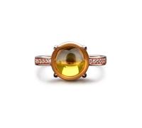 GemKing R0323 S925 sterling silver 4 carat ring round 10 * 10 high carbon diamond women's ring fashion personalized ring