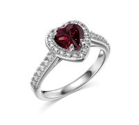 GemKing TL120004-S-W-WH-10 Square 5A Zircon Engagement Rings 925 Sterling Silver CZ Diamond Ring for Women, 8, Argent sterling, Sans pierre précieuse