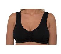 Gemm Soutien-gorge emboîtant à fermeture devant en coton et élasthanne Blanc Noir ou Chair - Noir -