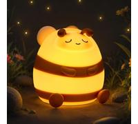 Gemmac Abeille Veilleuse Enfant, 1200mAh 3 Niveaux Luminosité 7 Couleurs