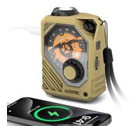 Gemmac Radio Portable Rechargeable FM/AM/SW Poste Radio Portable Manivelle avec 20000mAh Piles Rechargeables SOS Alarme Chargeur de Téléphone USB Lampe de Poche Carte TF pour Cadeau Camping Kit Survie