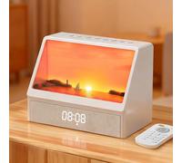 Gemmac Simulateur d'Aube Réveil Matin Bruit Blanc avec Enceinte Bluetooth Lampe de Chevet Timing Lampe de Réveil avec Réglable Aide à Dormir Veilleuse Ambiance pour les Adultes