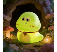 Gemmac Veilleuse Enfant, Veilleuse Bébé 7 Couleurs 3 Niveaux de Luminosité Lampe de Chevet Mignonne et Moelleuse Fonction Minuterie Rechargeable Lampe Chevet sans Fil pour Room Déco