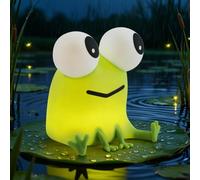 Gemmac Veilleuse Grenouille Rechargeable en Silicone Tactile Lumière d'Allaitement Dimmable Fonction 7 couleurs Minuterie Lampe Chevet Grenouille Mignonne Cadeau Portable pour Adults Deco Chambre
