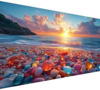 Gemme Diamond Painting Adulte Grand Format 20x40cm, 5D Broderie Diamant Kit Complet Coucher De Soleil, Diamant Peinture Point de Croix Cristal Painting pour Decoration Maison, Cadeau Femme,Model289