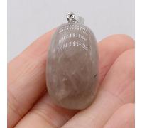 Gemme naturelle Pierre d'agate grise Forme irrégulière Pendentif Artisanat fait à la main Collier à breloques Accessoires pour la fabrication de cadeaux exquis Peut les utiliser pour faire des br