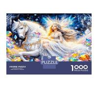 Gemmes féériques 1000 Pièces Pack Puzzle Conte de fées enchanté Puzzle Carton Extra-épais - Favori des Collectionneurs, Détente Mentale, Pause Bureau Voyage Et Cadeaux De Fête 38x26cm/1000pcs