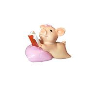 Gemmia Figurine de Cochon Miniature en Forme de Livre de Lecture - J'adore Lire la Dame Cochon