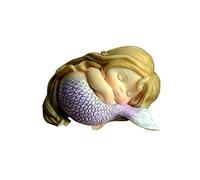Gemmia Figurine de sirène de fée de Jardin Miniature- Douce sirène endormie