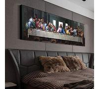 GEMMII Célèbre Art Dernière Cène de Léonard de Vinci Image sur Toile Peintures sur Le Mur Affiches et Impressions Photos Décor XXL 45x135cm Sans Cadre