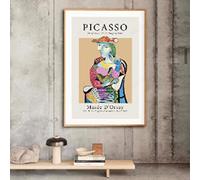 GEMMII Image sur Toile XXLPablo Picasso Marie Therese, Woman Art, Picasso Print, Picasso Exhibition Poster, Abstract Art Print 60x85cm Sans Cadre