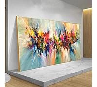 GEMMII Impression sur Toile - Art Abstrait Moderne Coloré Décoratif Photos Toile Mur Art Imprime Image Pour Salon Peintures 80x160 cm Sans Cadre
