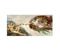 GEMMII Peintures Sur Toile Fresque de plafond de la Chapelle Sixtine de Michel-Ange, création d'Adam Poster imprimé sur toile 50 x 100 cm sans cadre